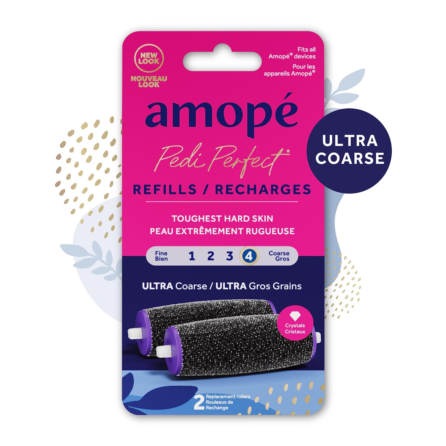 Amope Pedi Perfect Electronic Foot File Refills - Ultra Coarse, Removes Hard and Dead Skin - 2 Count Beauty & Personal Care Amope
