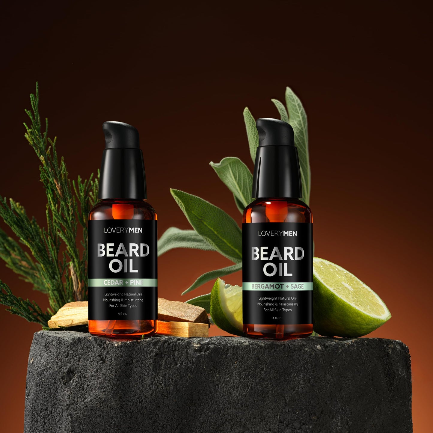 Deluxe Beard Oil for Men - Sandalwood, Tobacco Vanilla, Bergamot Sage, Cedar Pine, Unscented Fragrances, Natural Mens Beard Oil Kit With Argan Beauty and Personal Care LOVERY