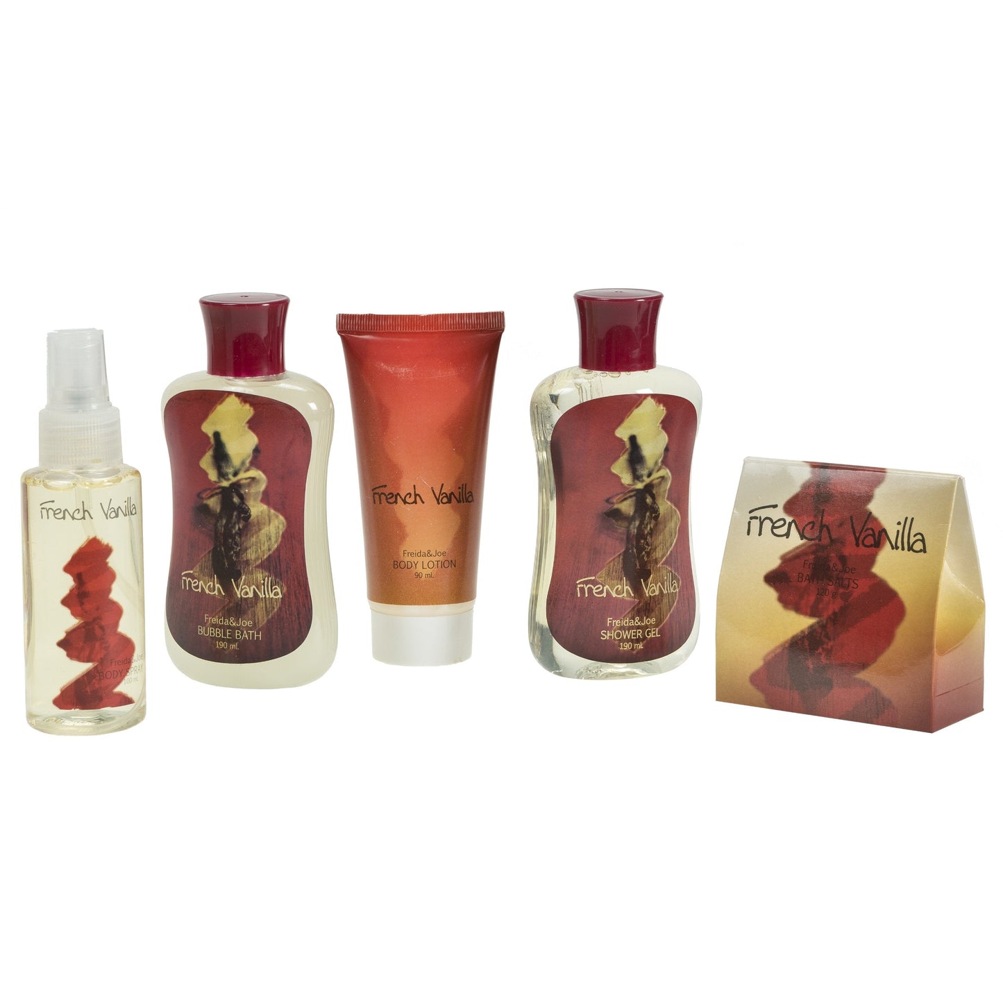 Bath and Body Gift Basket For Women and Men French Vanilla Bath & Body Collection Gift Curio, Includes Shower Gel, Bubble Bath, Body Lotion & More Beauty & Personal Care Freida and Joe