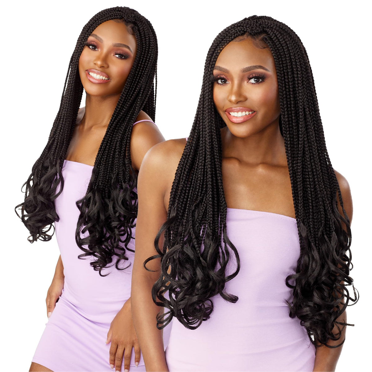 Sensationnel Lulutress Crochet Braid-3X Box French Curl 24in,1p 1B OFFBLACK