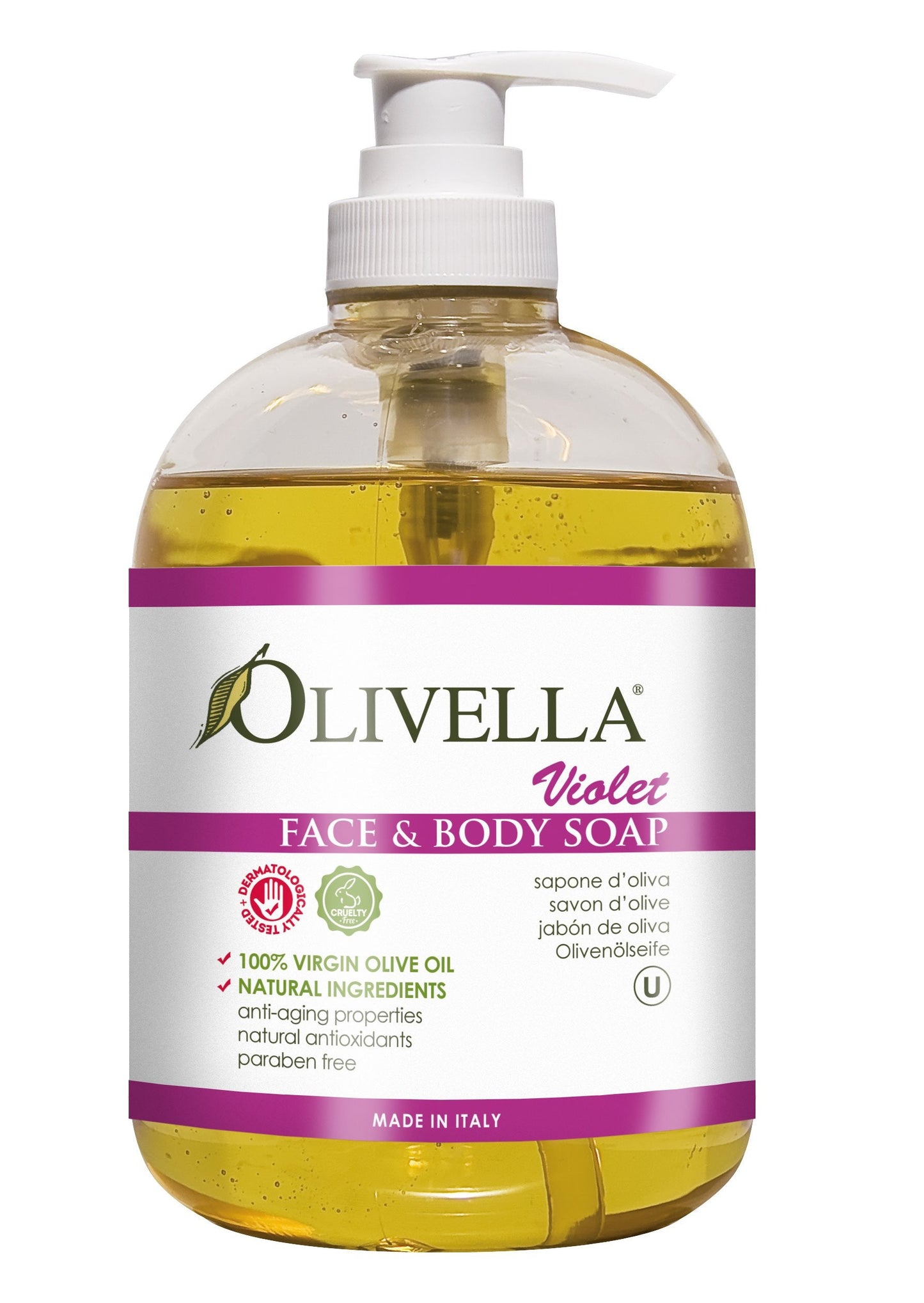 OLIVELLA Liquid Soap, Violet, 16.9 Fluid Ounce Beauty & Personal Care Olivella