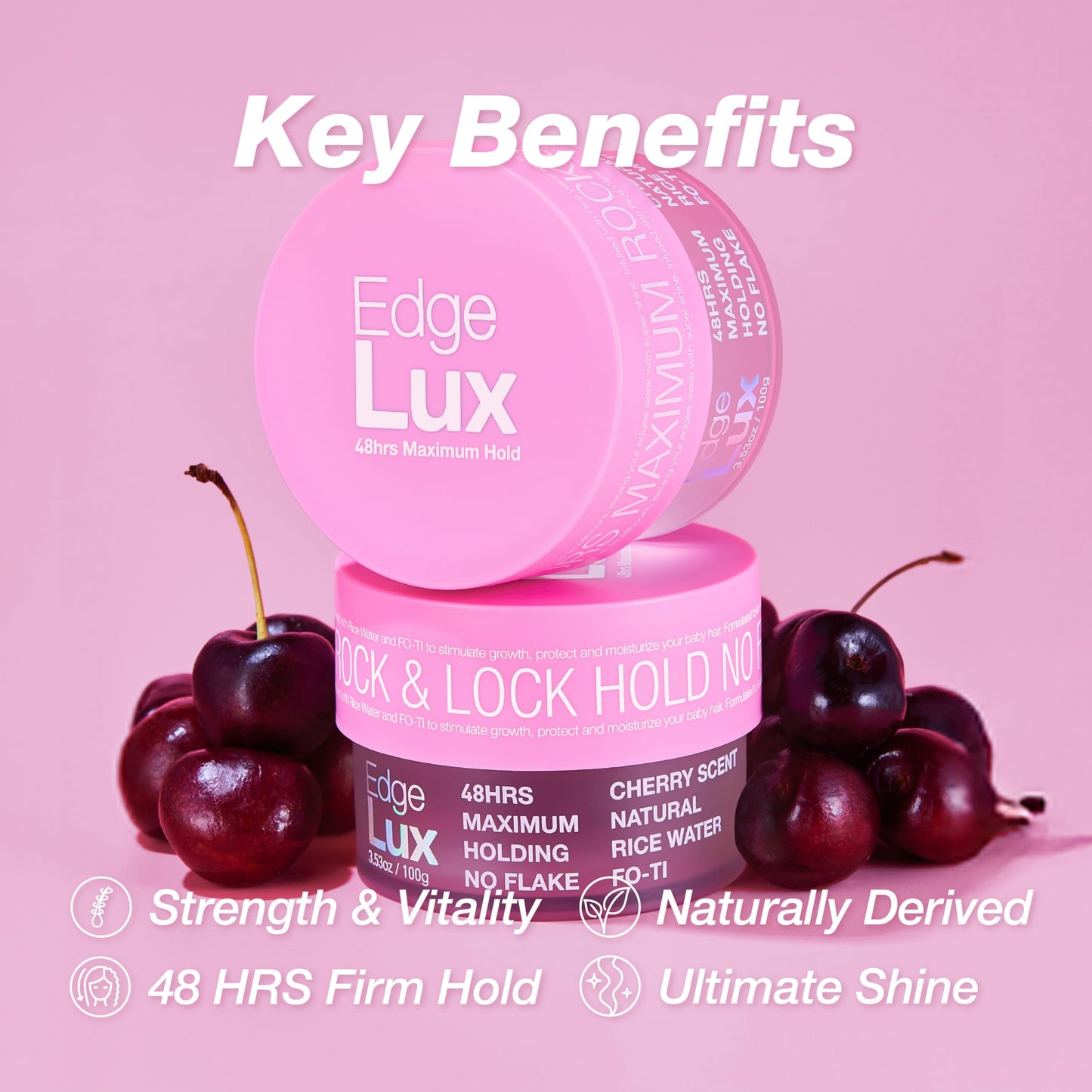 Lux Collection Edge Control Gel for 4C Hair - 48 Hour Maximum Hold Edge Control, Edge Lux with Castor Oil, Keratin & Biotin, Non-Flaking Styling Gel Beauty & Personal Care Lux Collection