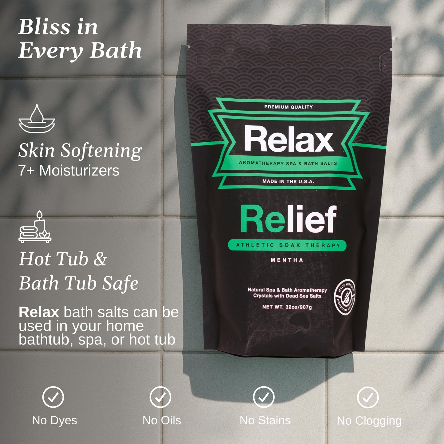 Relax Spa & Bath, Epsom & Dead Sea Salts, Aromatherapy Bath Salts for Hot Tub, Bath, or Spa, Infused with Magnesium, 3 Pack, Athletic Soak Therapy Beauty and Personal Care Relax Spa & Bath