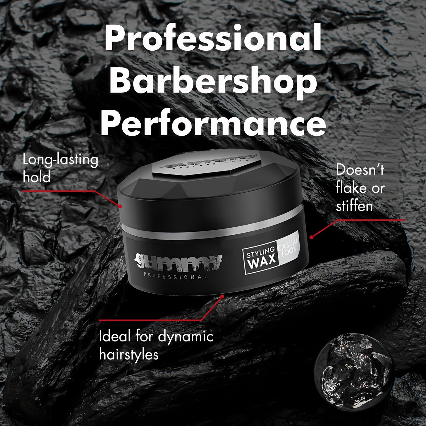 Gummy Professional Styling Hair Wax - Medium Hold Natural-Looking Matte Finish - Flexible Sculpting Wax for Men and Women - Non-Sticky Texturizing Beauty & Personal Care Gummy