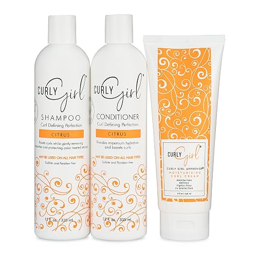 NEW Curly Girl Curly Hair Shampoo, Conditioner and Moisturizing Bundle - Curl Method Approved Set for Defined, Frizz-Free Curls Beauty & Personal Care Curly Girl