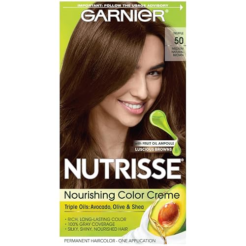 Garnier Nutrisse Nourishing Color Creme, 50 Medium Natural Brown Beauty & Personal Care Garnier