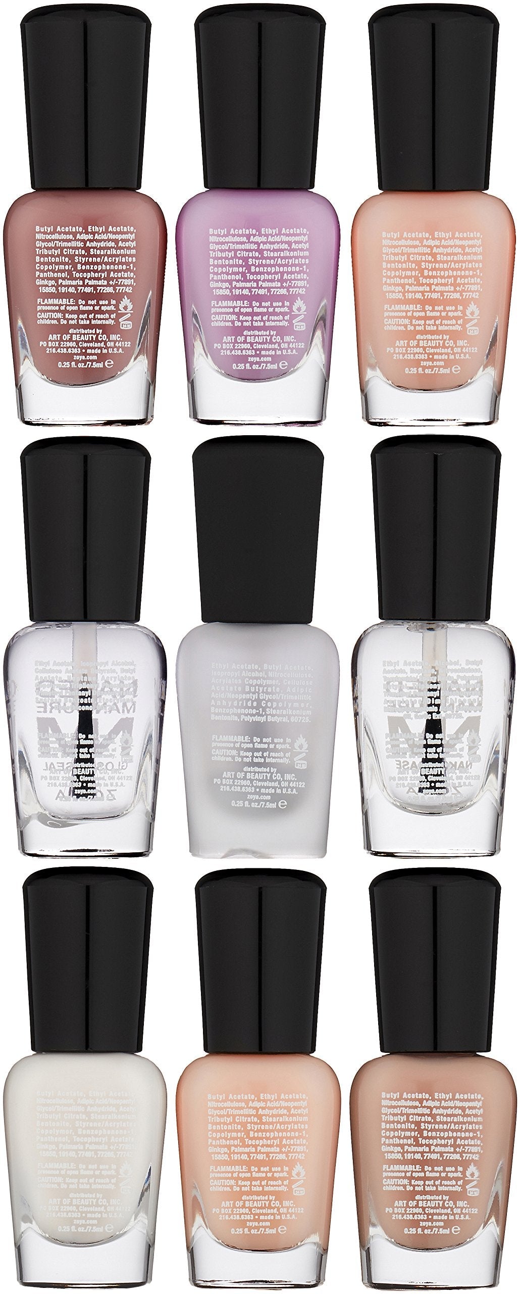 ZOYA Mini Pro Kit Coat, Assorted,0.25 Fl Oz (Pack of 9) Beauty & Personal Care ZOYA