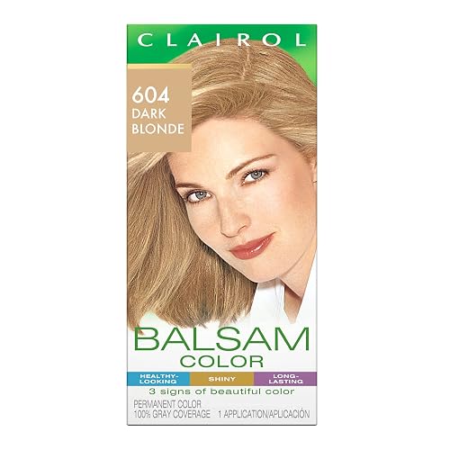 Clairol Balsam Permanent Hair Dye, 604 Dark Blonde Hair Color, Pack of 1 Beauty & Personal Care Clairol