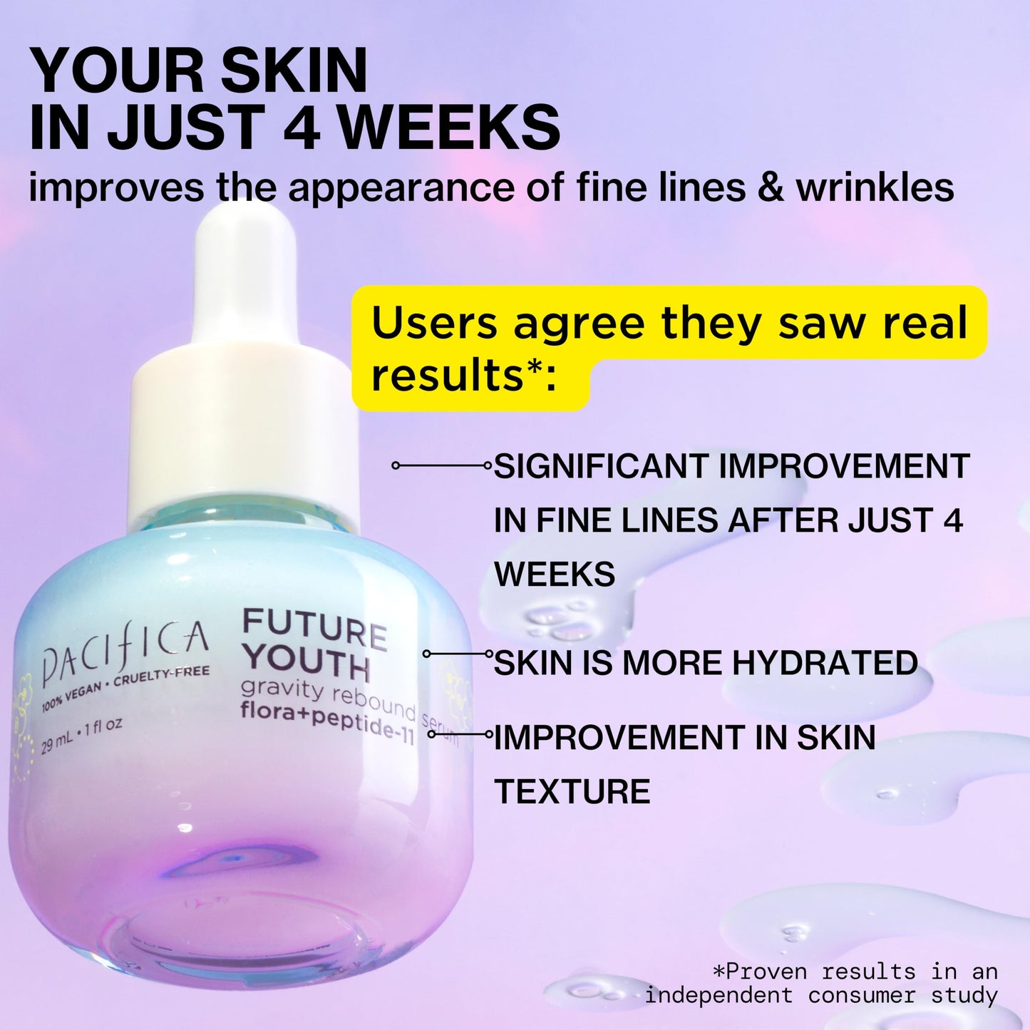 Pacifica Future Youth Gravity Rebound Face Serum - Multi-Peptide Firming Facial Serum for Fine Lines, Anti-Aging & Elasticity Vegan & Cruelty-Free Beauty & Personal Care Pacifica