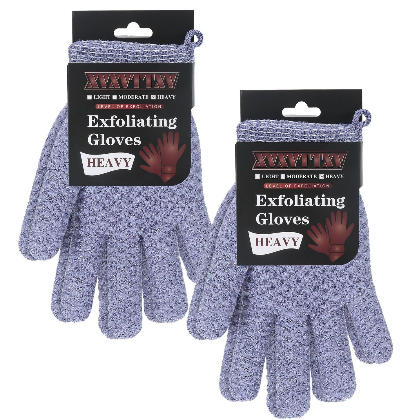 Exfoliating Dual Texture Bath Gloves for Shower Spa Massage and Body Scrubs, Dead Skin Cell Remover, body scrubber with Hanging Loop Beauty and Personal Care xvxvttxvv