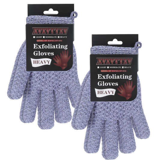 Exfoliating Dual Texture Bath Gloves for Shower Spa Massage and Body Scrubs, Dead Skin Cell Remover, body scrubber with Hanging Loop Beauty and Personal Care xvxvttxvv