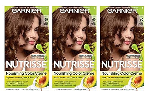 Garnier Nutrisse Nourishing Color Creme Light Natural Brown [60] 1 ea (Pack of 3) Beauty & Personal Care Garnier