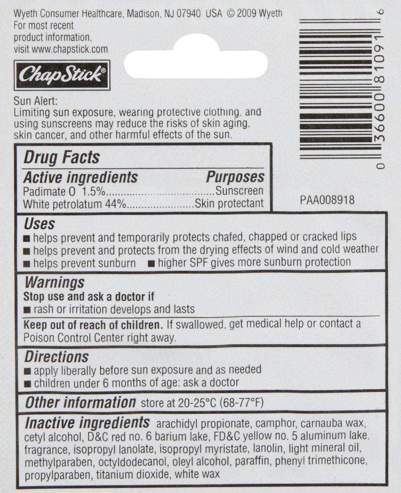 ChapStick Classic, Skin Protectant Flavored Lip Balm Tube, 3 Count (Pack of 1) Beauty & Personal Care ChapStick