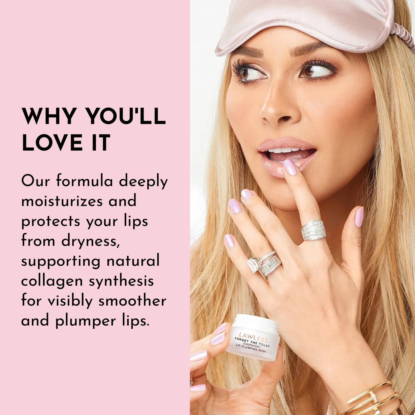 LAWLESS Forget the Filler Lip Mask - Cherry Vanilla - Premium Overnight Lip Plumping Treatment with Natural Ingredients Designed to Plump, Hydrate Beauty & Personal Care LAWLESS