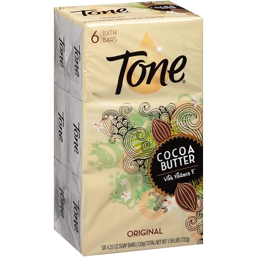 Tone Bath Bar Soap, Cocoa Butter, 4.25 oz, 6 Bars Beauty & Personal Care Tone