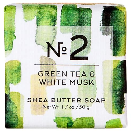 Via Mercato Travel Sized Italian Soap Bar (50g) - No. 2 Green Tea and White Musk Beauty & Personal Care Via Mercato