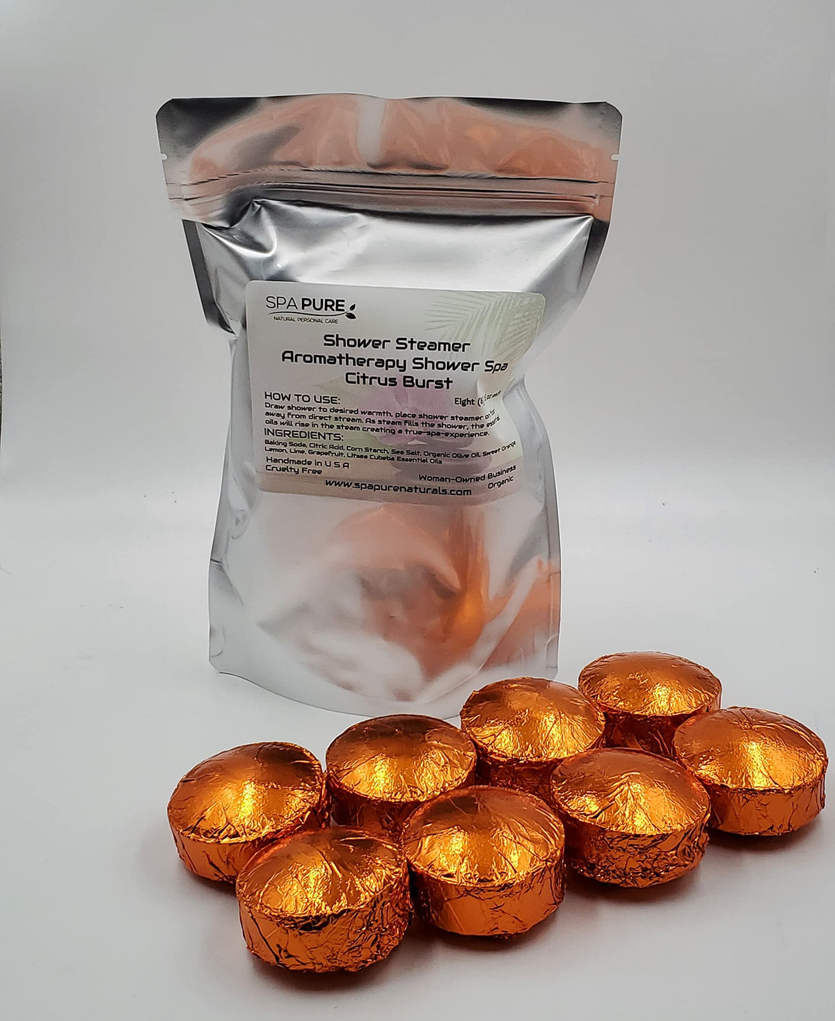 Spa Pure CITRUS Burst Aromatherapy: Shower Bomb Aromatherapy With 100% Natural/Organic Essential Oils - Transform Your Shower - Transform Your Mood… Beauty & Personal Care Spa Pure