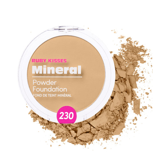 Ruby Kisses Mineral Pressed Powder Foundation, Medium to Full Coverage Natural Finish 0.35 Ounce (Natural Buff) Beauty & Personal Care Ruby Kisses