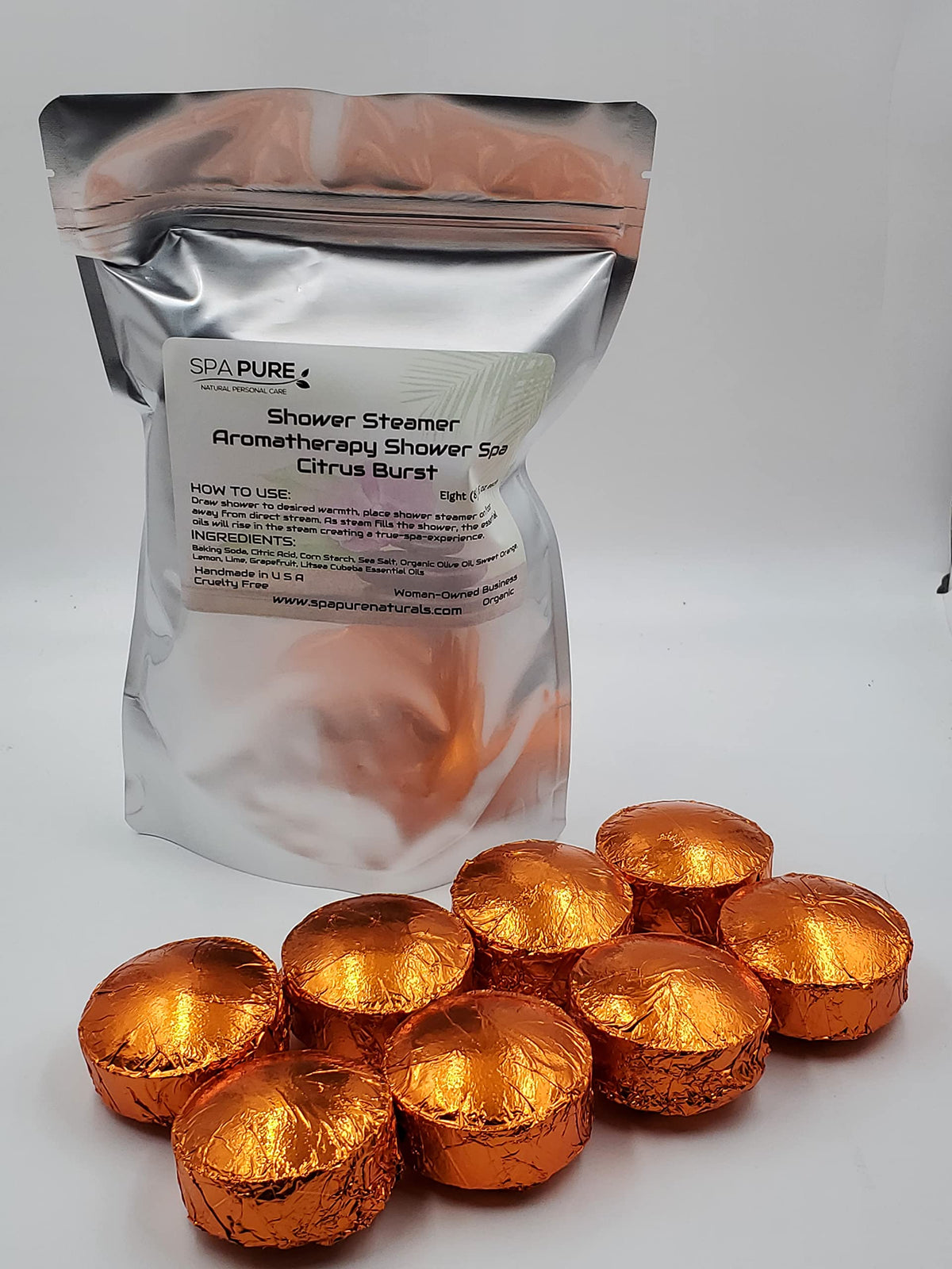 Spa Pure CITRUS Burst Aromatherapy: Shower Bomb Aromatherapy With 100% Natural/Organic Essential Oils - Transform Your Shower - Transform Your Mood… Beauty & Personal Care Spa Pure