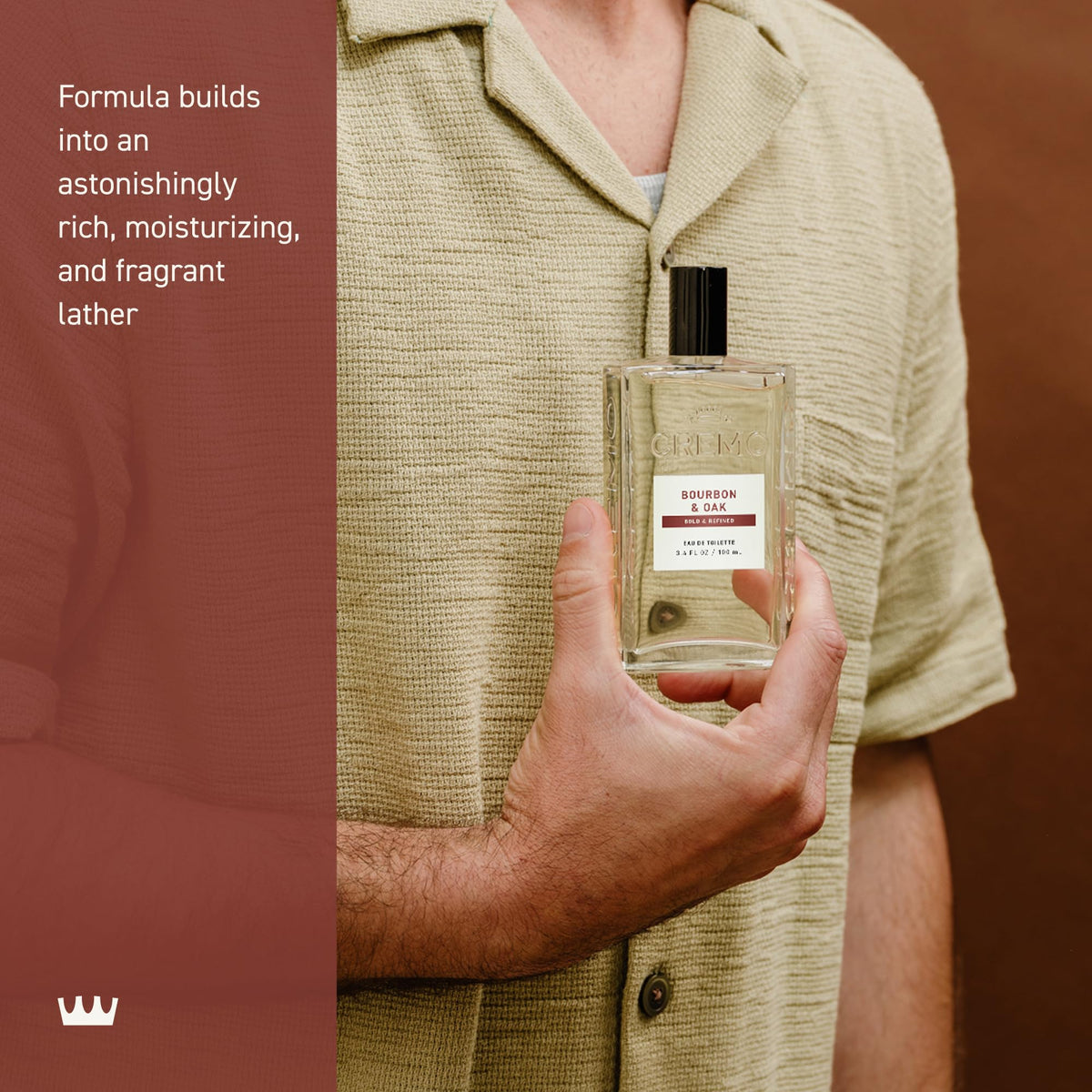 Cremo Cologne For Men - Bourbon & Oak Mens Cologne Spray, A Sophisticated Blend of Distiller’s Spice, Fine Bourbon and White Oak, Multi-Layered Beauty & Personal Care Cremo