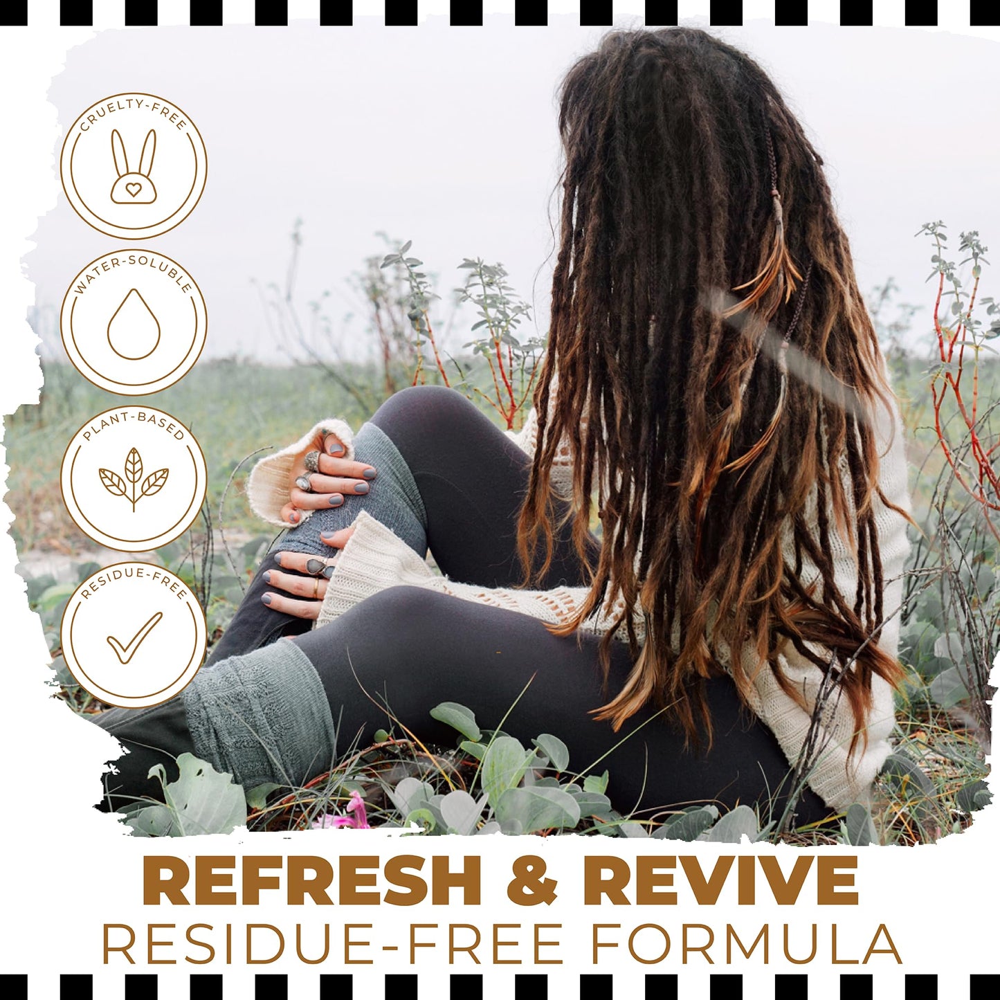 Dollylocks Refreshening Spray for Locs, Braids, Extensions, Dreadlocks | Lavender Lime Peppermint | Plant-based, Residue-free, Sulfate-free | Refresh Beauty & Personal Care Dollylocks