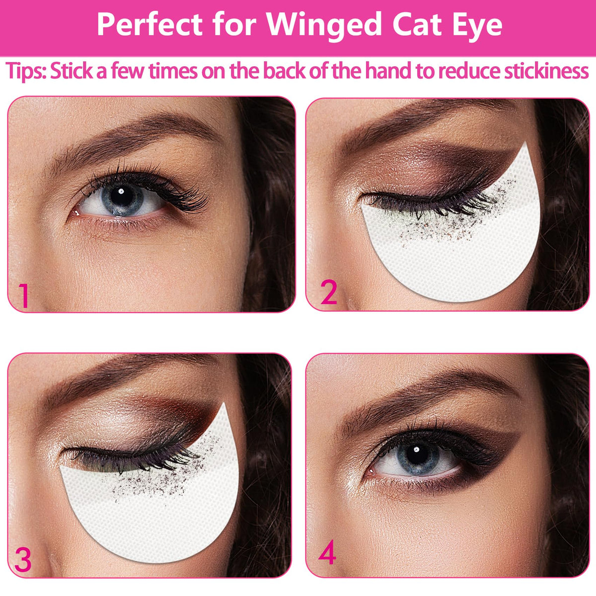 TailaiMei 120 Pcs Eyeshadow Shields, Eyeshadow Stencil for Prevent Makeup Residue, Lint Free Gel Pad for Eyeliner, Eyelash Extensions and Lip Makeup Beauty & Personal Care TailaiMei
