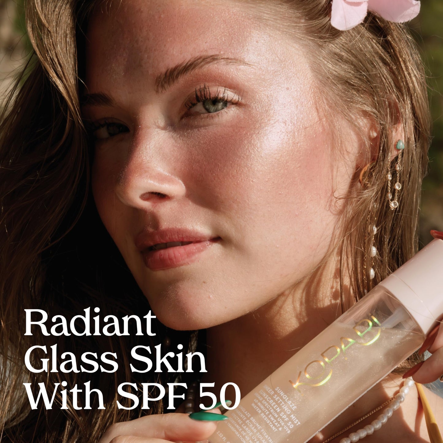 Kopari Sunglaze Sheer Setting Mist Sunscreen SPF 50, Weightless, Fast Drying, Ultra-Fine Setting Spray, Made With Hyaluronic Acid, Sets Makeup For A Beauty & Personal Care Kopari