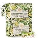 Wavertree & London Lemongrass & Lemon Myrtle Scented Natural Soap (2 Bars), 7oz Moisturizing French Triple Milled Soap Bars enriched with shea butter Beauty & Personal Care Wavertree & London