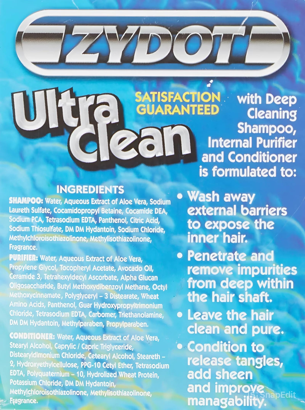 Zydot Ultra Clean Detox Shampoo Kit – Fast Hair Follicle Cleansing, Toxin Removal & Deep Detox for Clear, Healthy Hair Beauty & Personal Care RU CLEAN