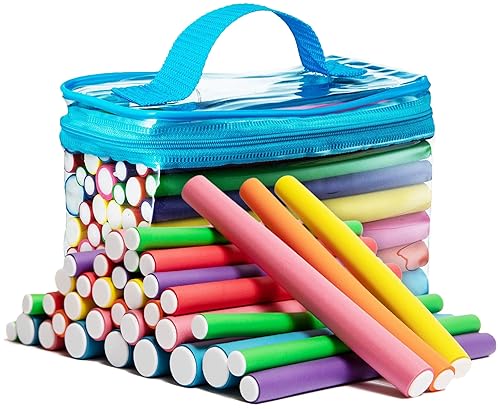 Tifara Beauty Salon Heatless Flexible Hair Rollers Curlers 42-pack 7" Soft Foam Flexi Twist Curling Rods for Short Long Hair Beauty & Personal Care Tifara Beauty
