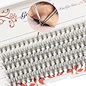 PAFUWEI 100 Pieces Individual Lashes False Eye Lashes Extension, 20 Roots Eyelash Extensions, Cluster Lashes Pack for DIY Eyelash Extension Thickness Beauty & Personal Care PAFUWEI
