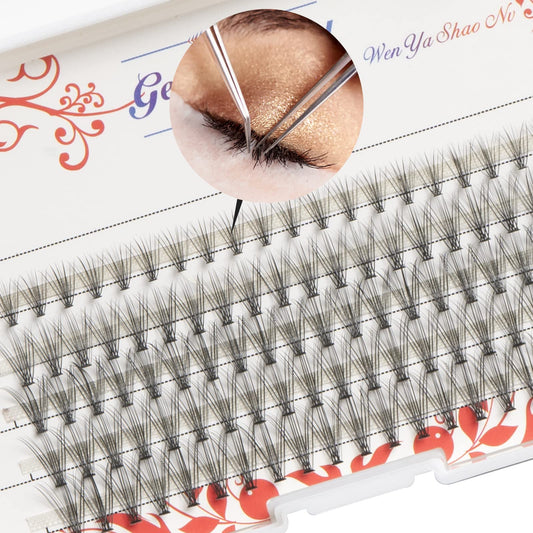 PAFUWEI 100 Pieces Individual Lashes False Eye Lashes Extension, 20 Roots Eyelash Extensions, Cluster Lashes Pack for DIY Eyelash Extension Thickness Beauty & Personal Care PAFUWEI