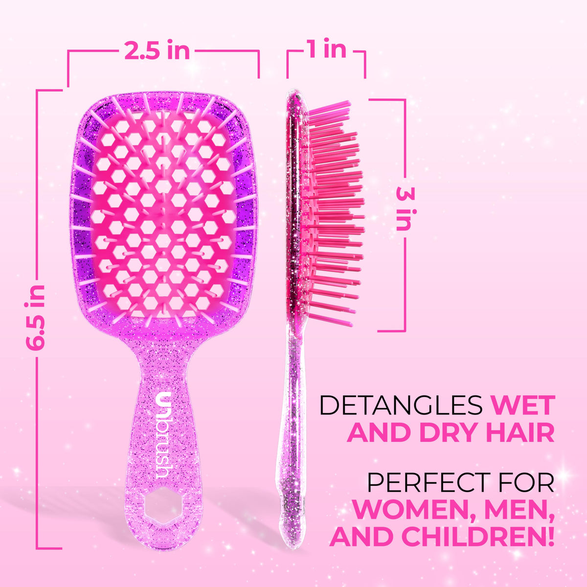 FHI Heat UNbrush Mini Detangling Brush for Wet & Dry Hair