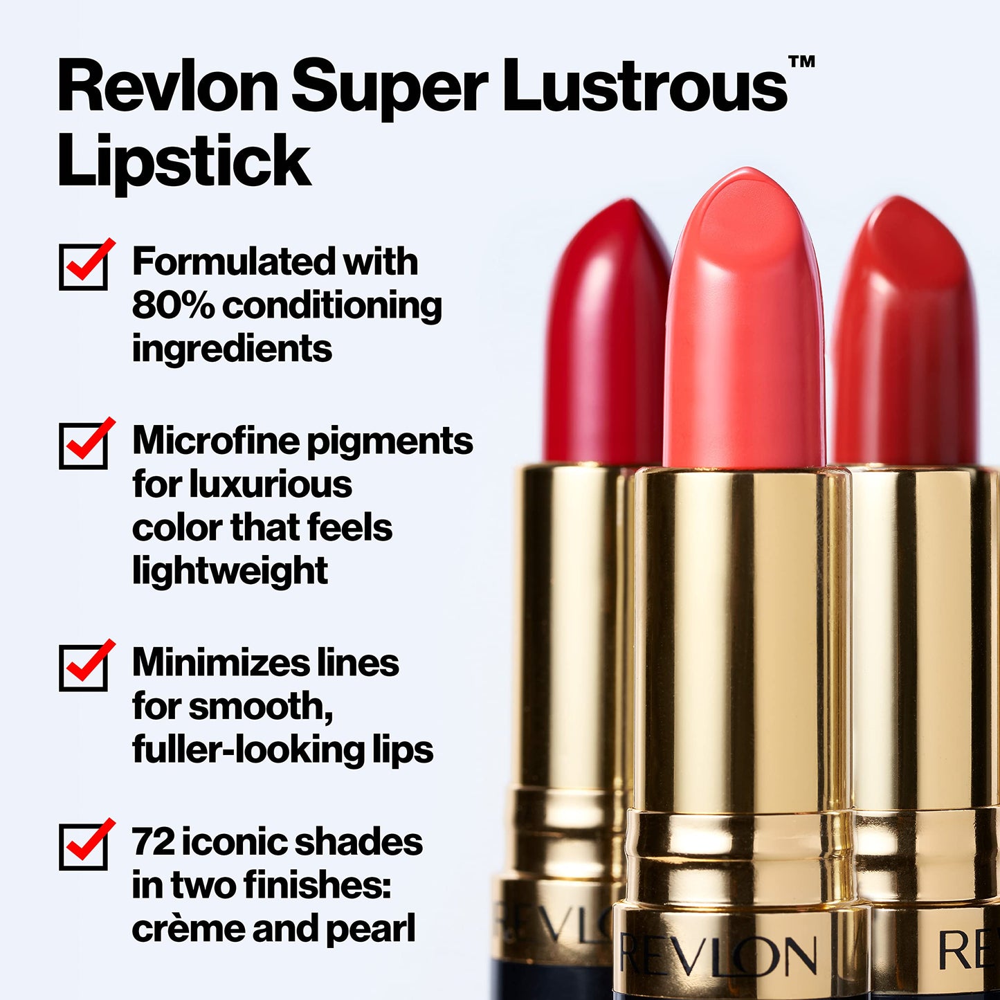Revlon Super Lustrous Lipstick, Creamy Formula For Soft, Fuller-Looking Lips, Moisturized Feel, 0.15 oz Beauty & Personal Care REVLON
