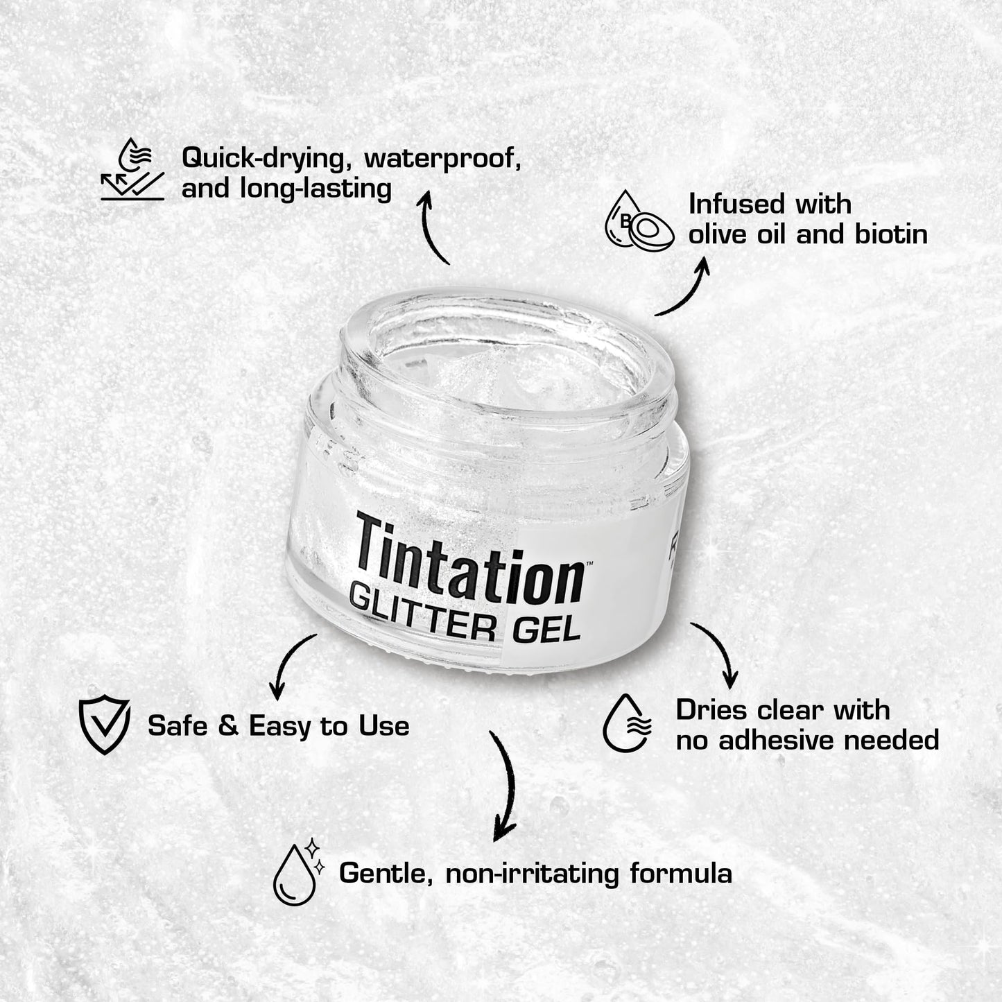 Red By Kiss Tintation Glitter Body and Hair Gel - Long Lasting Sparkle, Quick Drying, Waterproof for Events, Parties, Festival Rave, Prom Beauty & Personal Care Red by Kiss