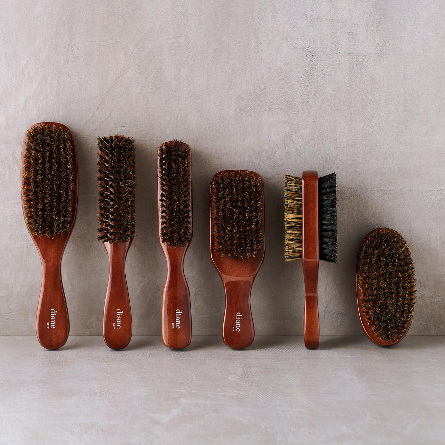 Diane Premium 100% Boar Bristle Club Wave Brush for Men and Barbers - Medium Bristles for Thick Coarse Hair - Use for Detangling, Smoothing, Wave Beauty & Personal Care Diane