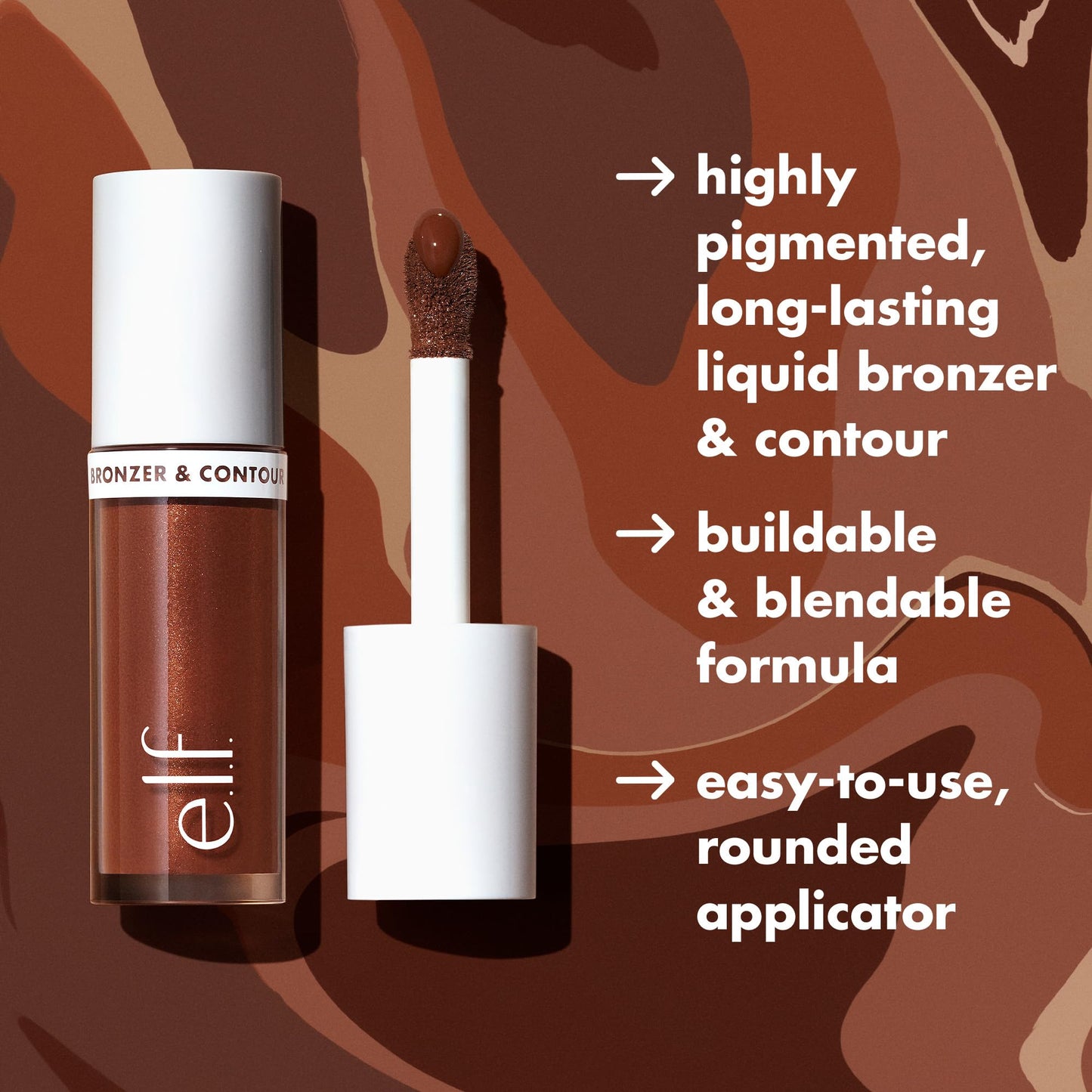 e.l.f. Camo Liquid Bronzer & Contour, Silky Pigmented Formula, Long-Lasting Glow for A Sun-Kissed, Sculpted Finish, Vegan & Cruelty-Free, 1 Fair Beauty & Personal Care e.l.f.