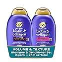 OGX Thick & Full + Biotin and Collagen for Hair Volume & Body, Sulfate Free Volumizing Shampoo & Conditioner Set for Fine & Thinning Hair Beauty & Personal Care OGX