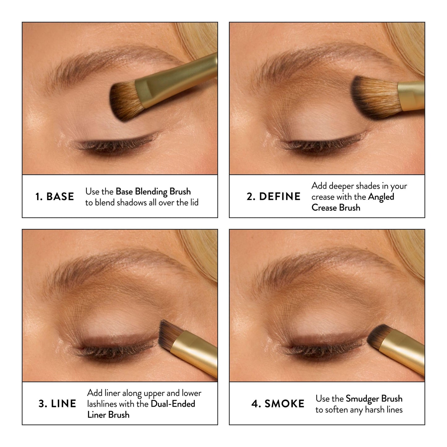 LAURA GELLER NEW YORK Cosmetic Professional Makeup Brushes - Cruelty-Free - 18 Shadow Skills Eyeshadow Brushes (4 Pack) Beauty & Personal Care LAURA GELLER NEW YORK