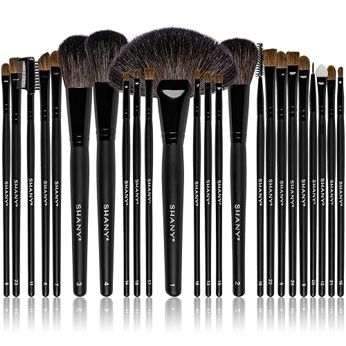 SHANY Makeup Brush Set Studio Quality Total Pro Make up Brushes with Pouch- Cosmetics applicator for Foundation, Powder, Eyeshadow, Concealer, Liner Beauty & Personal Care SHANY