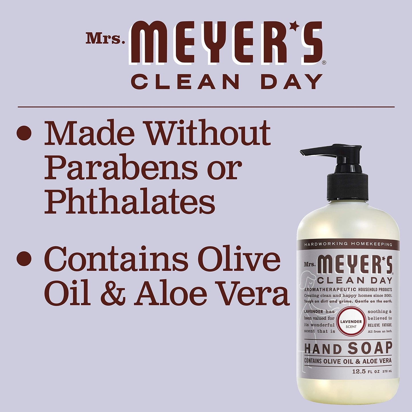 Mrs. Meyer's Clean Day Liquid Hand Soap Bottle, Lavender, 12.5 Fl Oz (Pack of 6) Beauty & Personal Care Mrs. MEYER'S