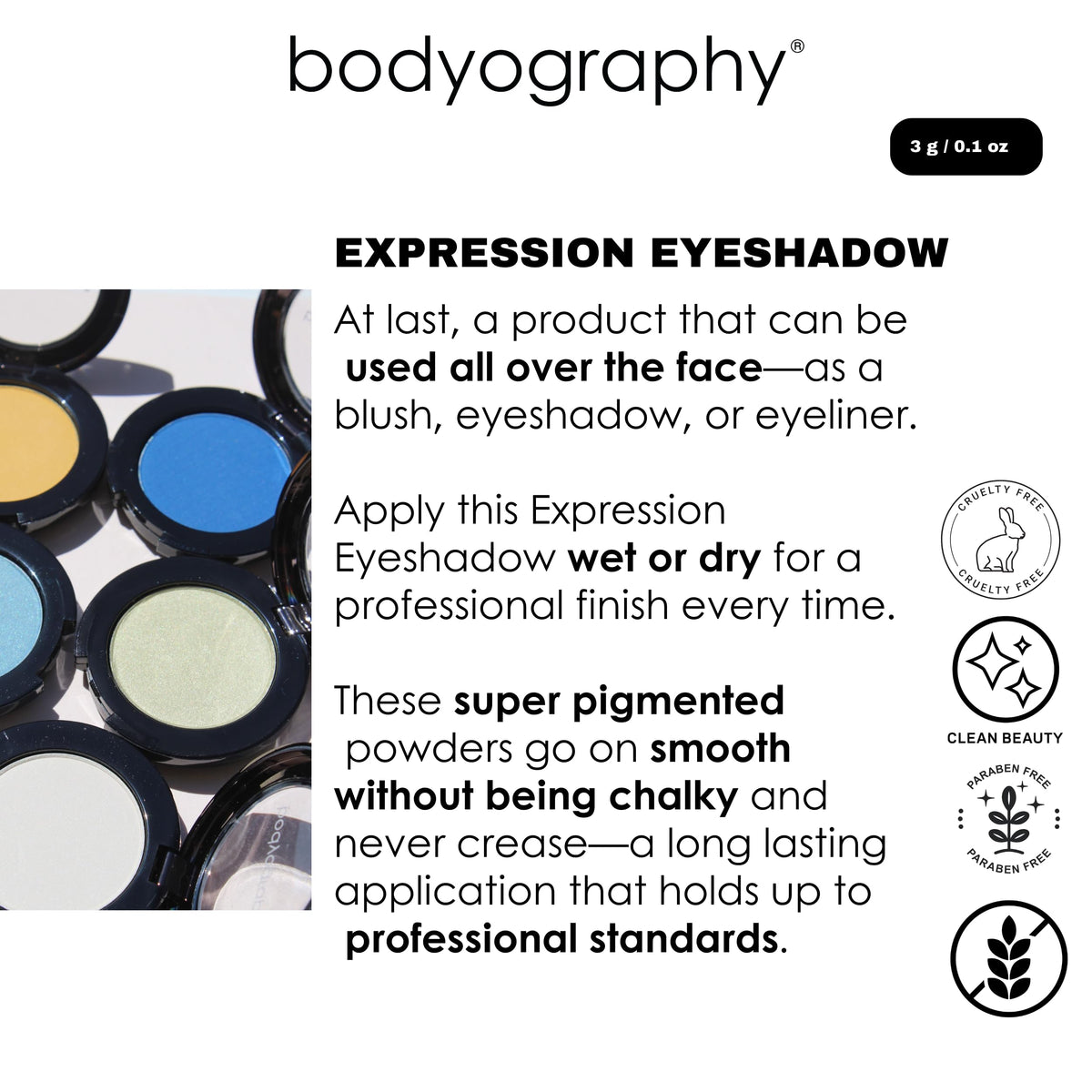 Bodyography Expressions Eye Shadow - Coy (Purple Grey (Matte)) | Multi-Functional, Long-Wearing Powder for Eyes, Cheeks & Brows | Buildable, Silky Beauty & Personal Care Bodyography
