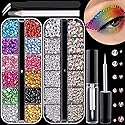 Flat Back Rhinestone Kits Colorful Rhinestones+Crystal AB&Transparent White Face Gems Nail Gem with Quick Dry Makeup Glue+Picker Pencil+Tweezer Beauty & Personal Care BELLEBOOST