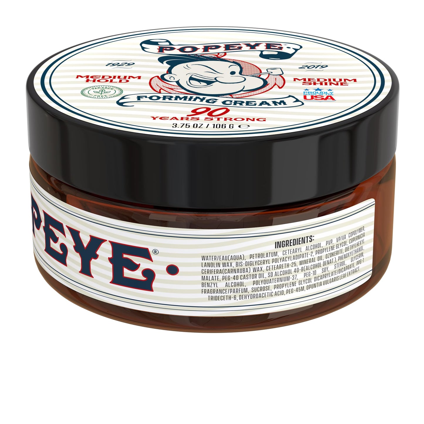 Razor MD Popeye Shaving Co Hair Styling Forming Cream for Men, Medium Hold and Medium Shine Styling Cream, Men's Hair Grooming Products for Short Beauty & Personal Care Razor MD