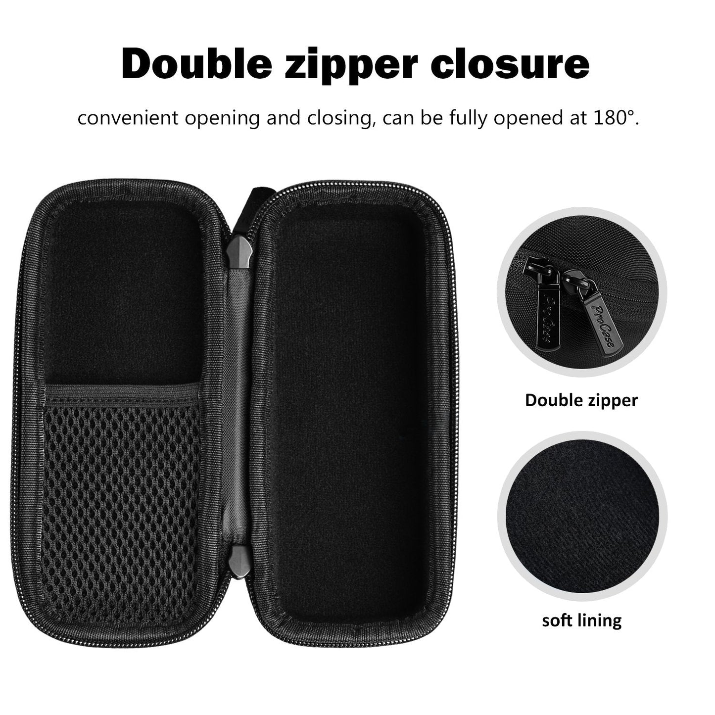 ProCase Hard Case for Electric Trimmer and Shaver, Travel Organizer Carrying Bag for QP2520 QP2530 QP2620 QP2630 -Black Beauty and Personal Care ProCase