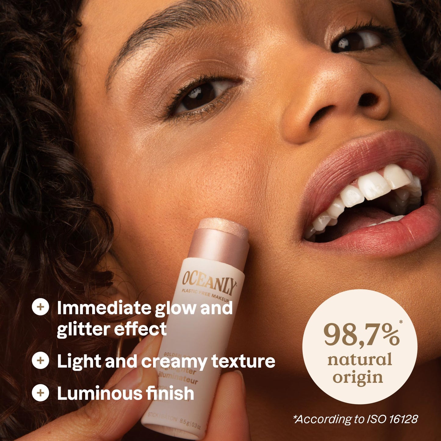 ATTITUDE Oceanly Lightweight Highlighter Stick, Titanium Dioxide-Free, EWG Verified, Plastic-Free, Vegan & Cruelty-free Makeup, Golden Rose, 0.3 Beauty & Personal Care ATTITUDE