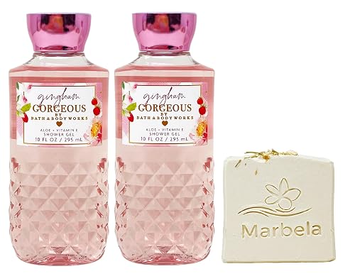 Bath & Body Works Gingham Gorgeous - Pack of Two - Shower Gel With Wild Jasmine Soap. Beauty & Personal Care Bath & Body Works