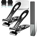 EBEWANLI Nail Clippers Set, Toe Nail Clippers for Men, 17mm Wide Jaw Opening Toenail Clippers for Thick Toenails, Straight and Curved Blade Heavy Duty Beauty & Personal Care EBEWANLI
