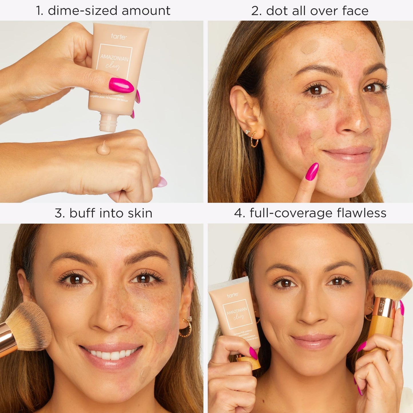 tarte Amazonian clay 16-hour Full Size coverage foundation - Matte Finish Foundation, Vitamin E for Hydration & Smooth Looking Skin, Vegan Beauty & Personal Care tarte