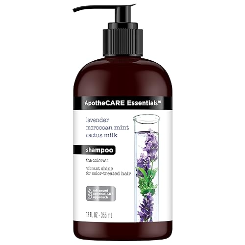 ApotheCARE Essentials The Colorist Shampoo, Lavender, Moroccan Mint, Cactus Milk, 12 oz Beauty & Personal Care ApotheCARE Essentials